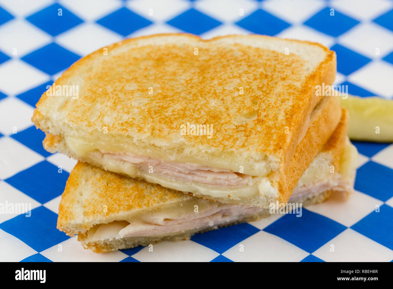 Grilled Ham And Cheese Sandwich Stock Photo - Alamy