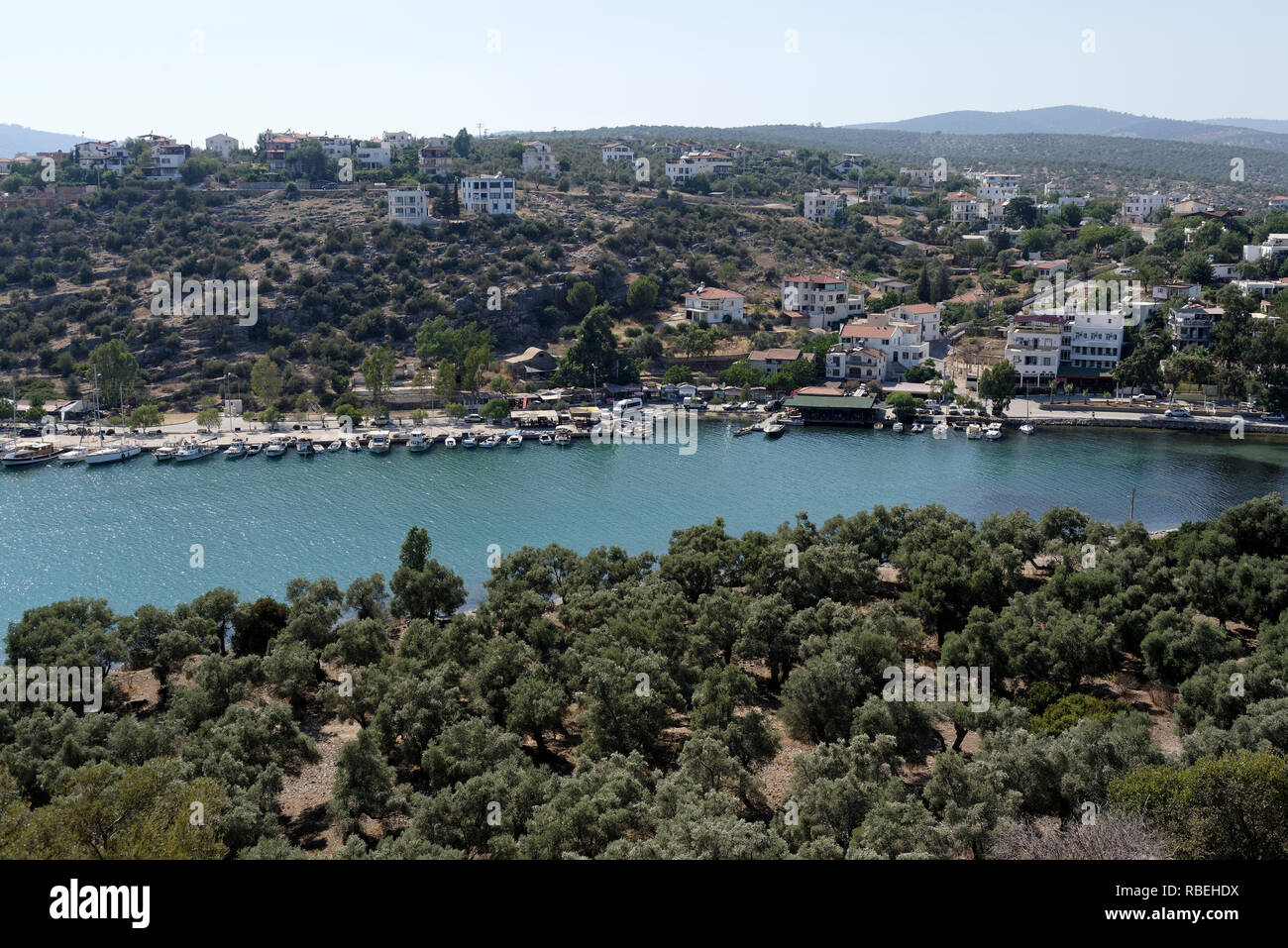 Acropolis Ancient Greek City Of Iasos View Of The Waterfront Of The Town Of Kiyikislacik Turkey Stock Photo Alamy