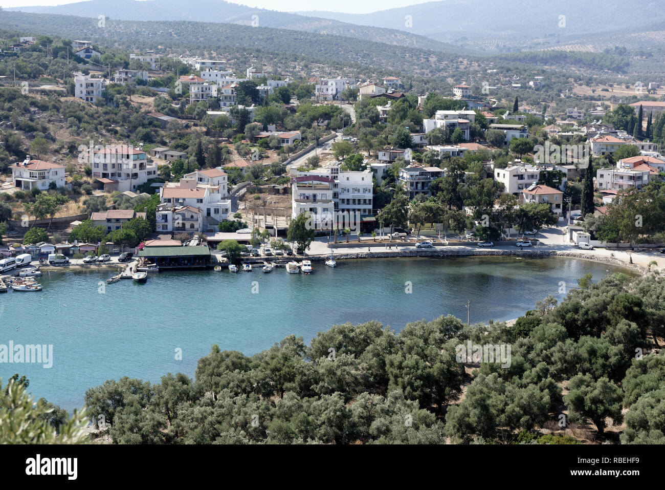 Acropolis Ancient Greek City Of Iasos View Of The Waterfront Of The Town Of Kiyikislacik Turkey Stock Photo Alamy