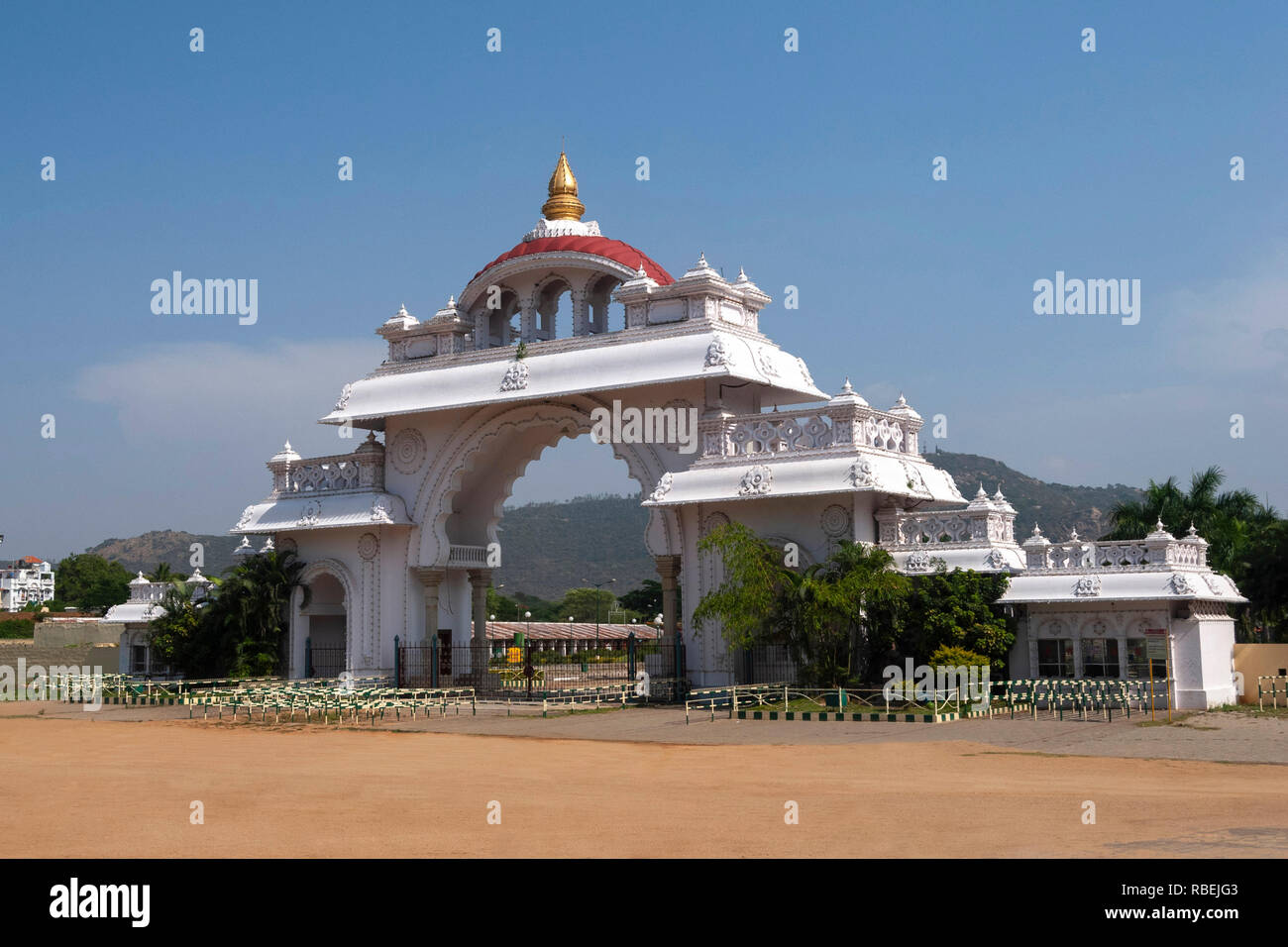 Beautiful gate near Mysore Palace, Karnataka, India Stock Photo