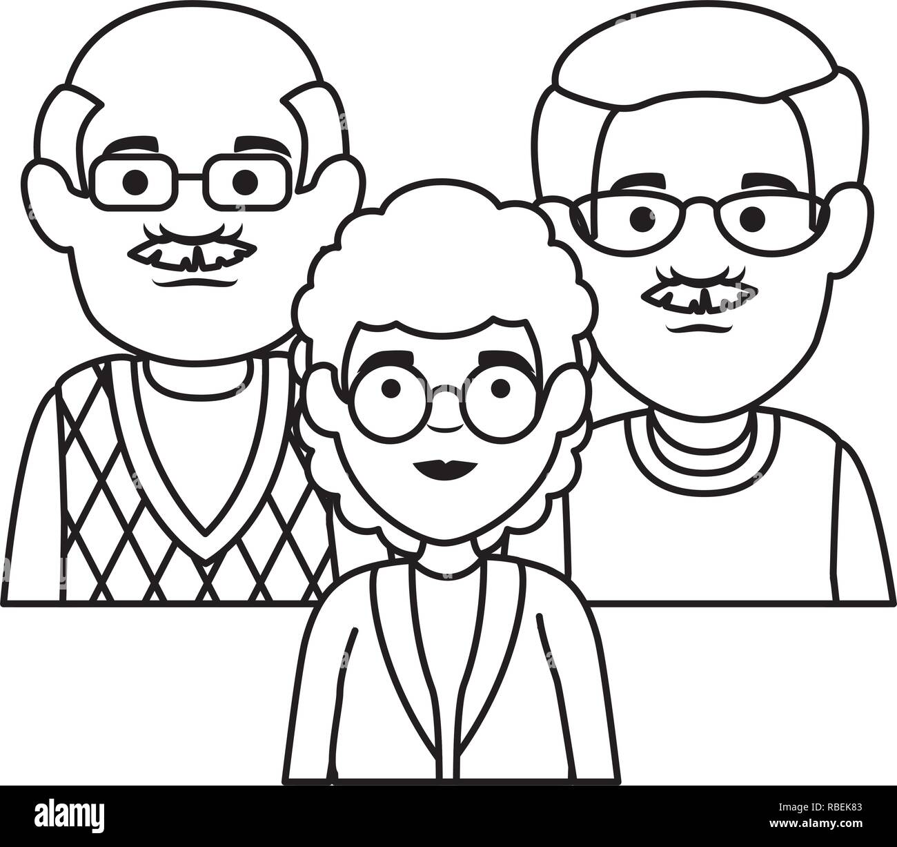 group of grandparents characters Stock Vector Image & Art - Alamy