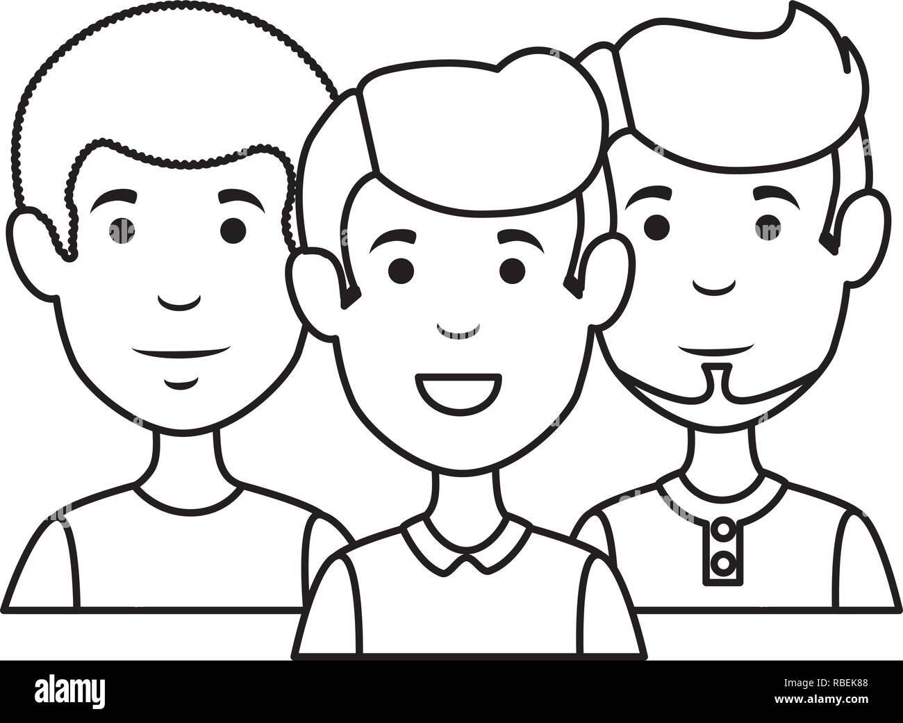 group of men avatars characters Stock Vector Image & Art - Alamy