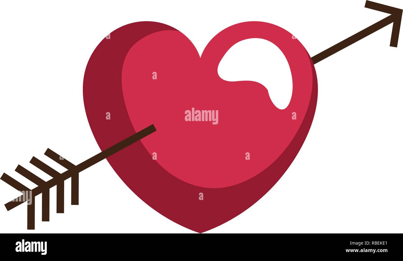 heart love card with arrow Stock Vector Image & Art - Alamy