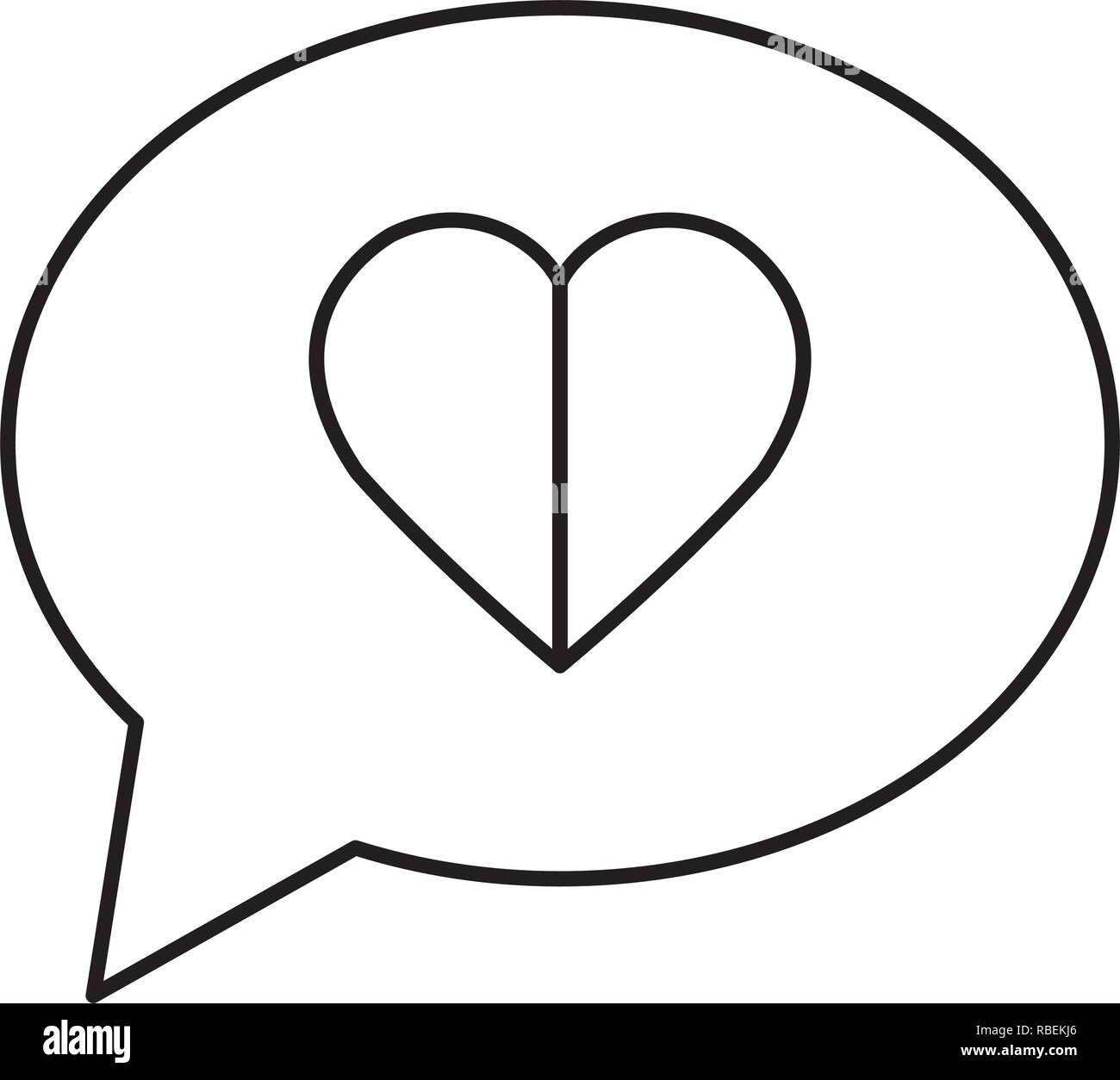 speech bubble with heart love Stock Vector Image & Art - Alamy