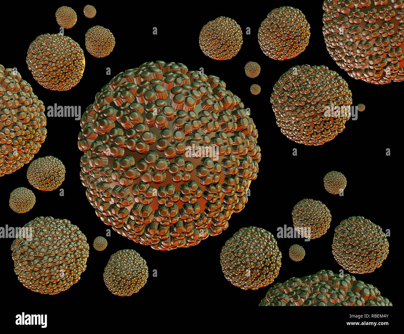 Illustrations Human papillomaviruses Stock Photo