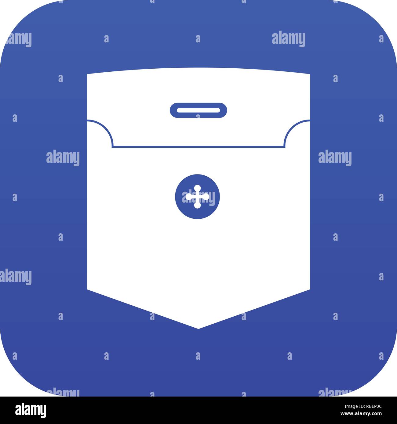 Fashion pocket for shirt icon digital blue Stock Vector Image & Art - Alamy