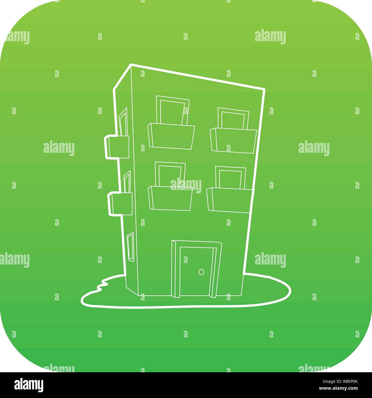 Dwelling house icon green vector Stock Vector Image & Art - Alamy