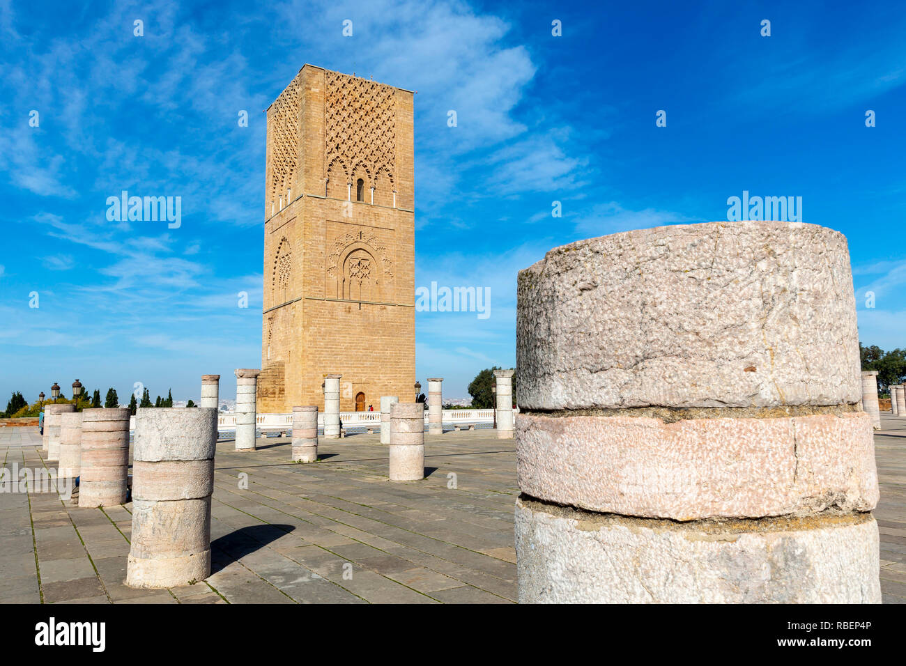 Hassan Tower or Tour Hassan is the minaret of an incomplete mosque in ...