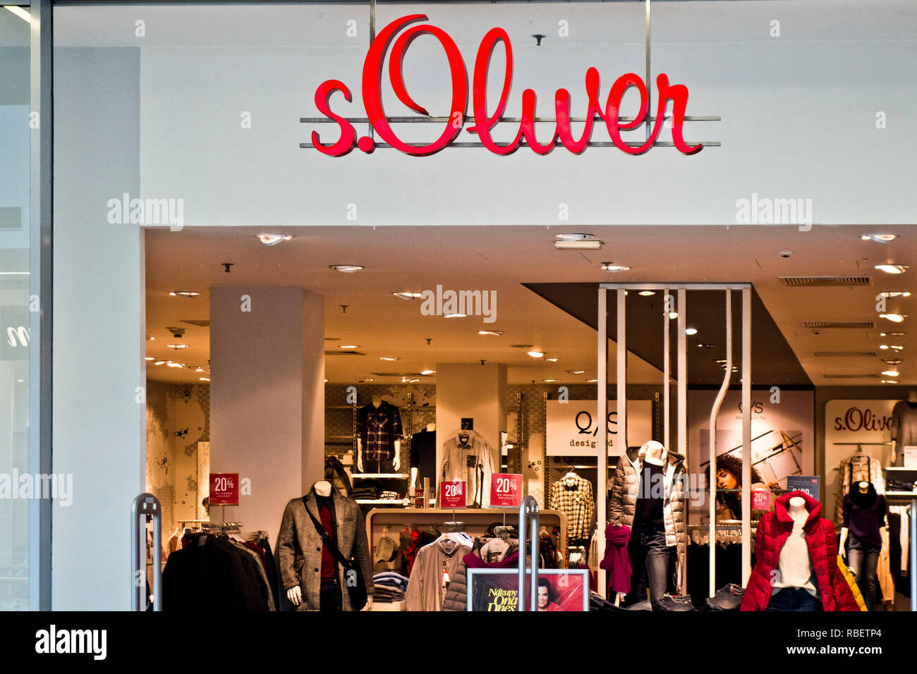 entrance of a s.Oliver shop Stock Photo
