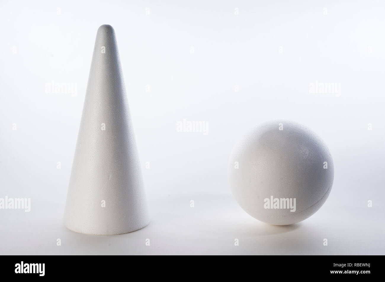 A cone and a ball Stock Photo