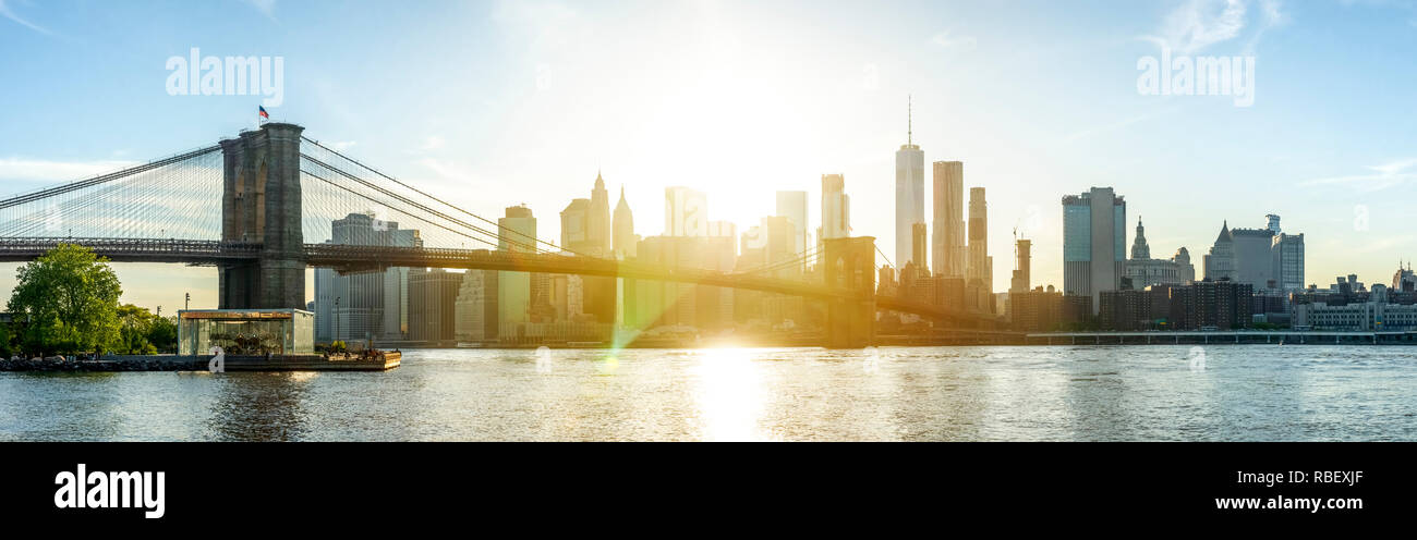 New York City Skyline with Brooklyn Bridge Stock Photo - Alamy