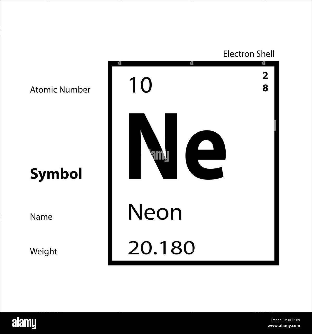 Periodic table Stock Photo