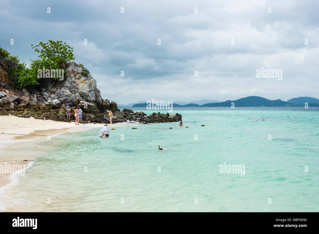 The coast of Kai Nok island in Thailand. Day 17 December 2019 Stock ...