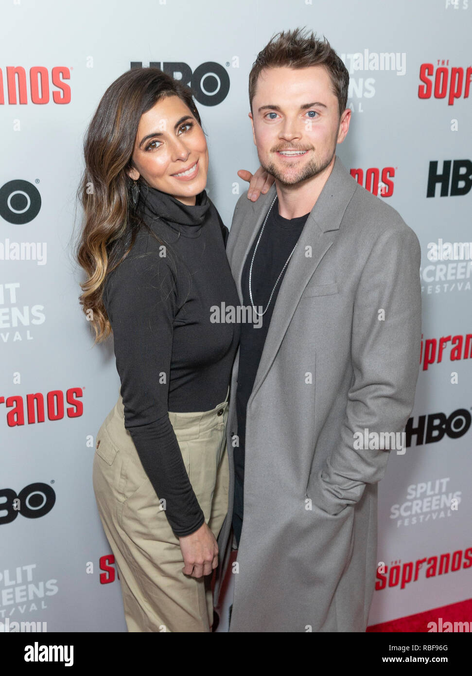New York, NY - January 9, 2019: Jamie-Lynn Sigler and Robert Iler attend The Sopranos 20th Anniversary screening and discussion at SVA Theater Stock Photo