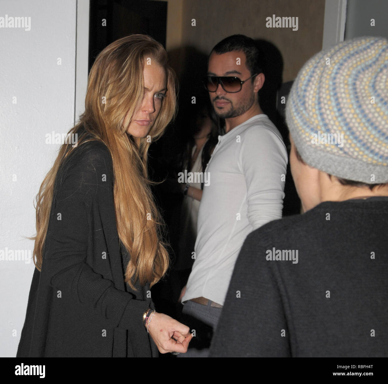 Miami Fl December 31 2008 Actress Lindsay Lohan Showed Off