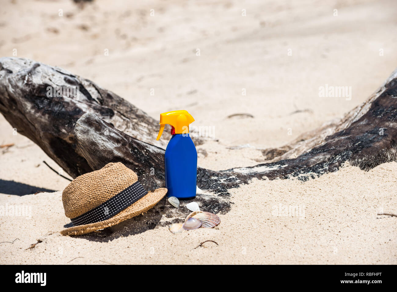 Set for a beach holiday on the shores of the ocean. Stock Photo