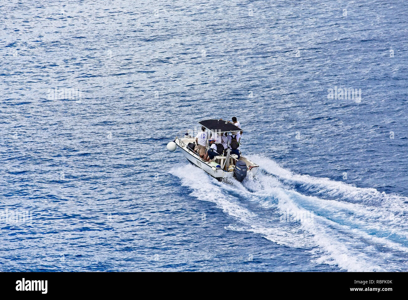 Boat Speeding Away Stock Photo - Alamy
