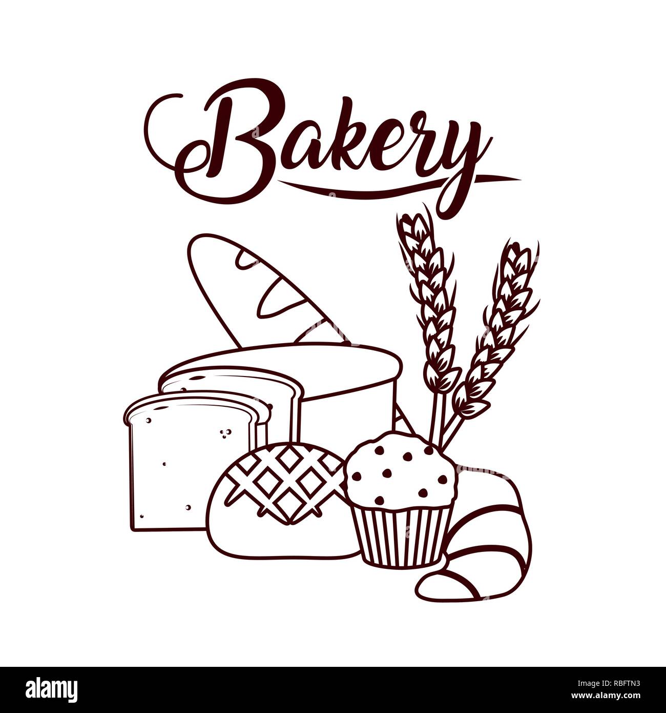 delicious bakery cartoon Stock Vector Image & Art - Alamy