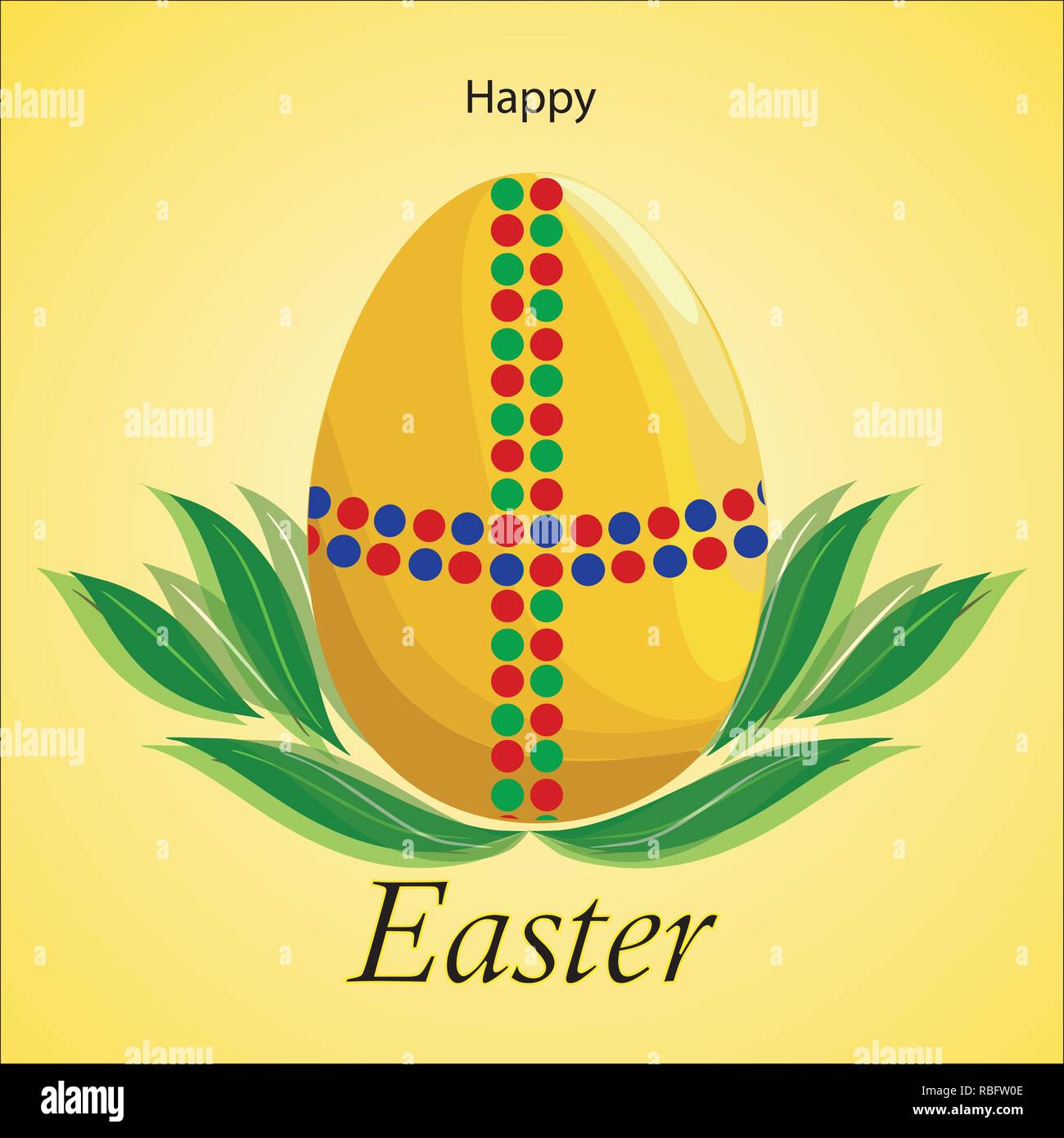 Easter egg Golden, pattern background.Vector illustration. Stock Vector