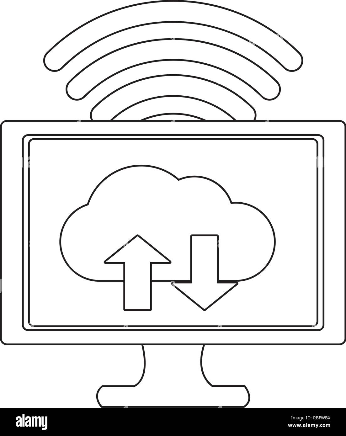technology computing cartoon Stock Vector Image &amp; Art - Alamy