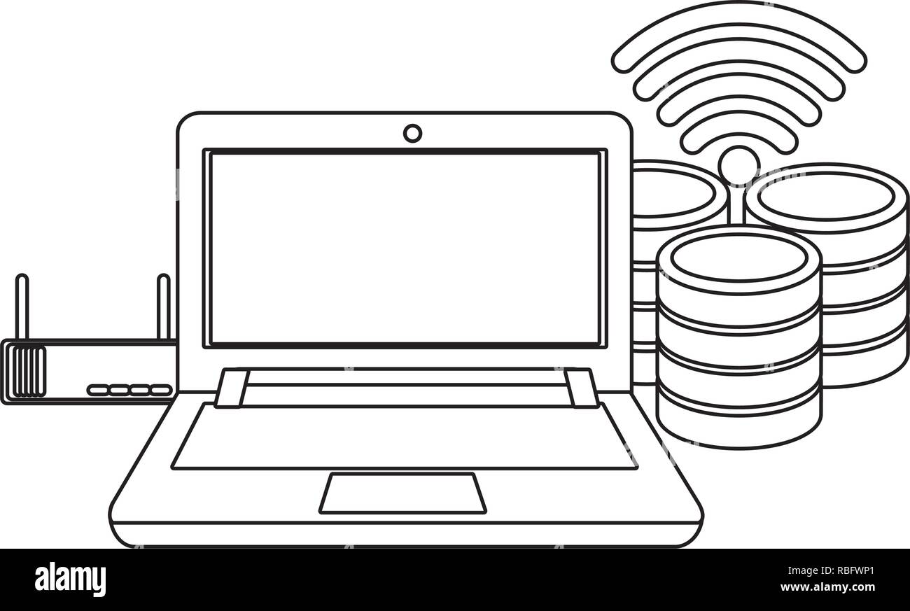 technology computing cartoon Stock Vector Image &amp; Art - Alamy