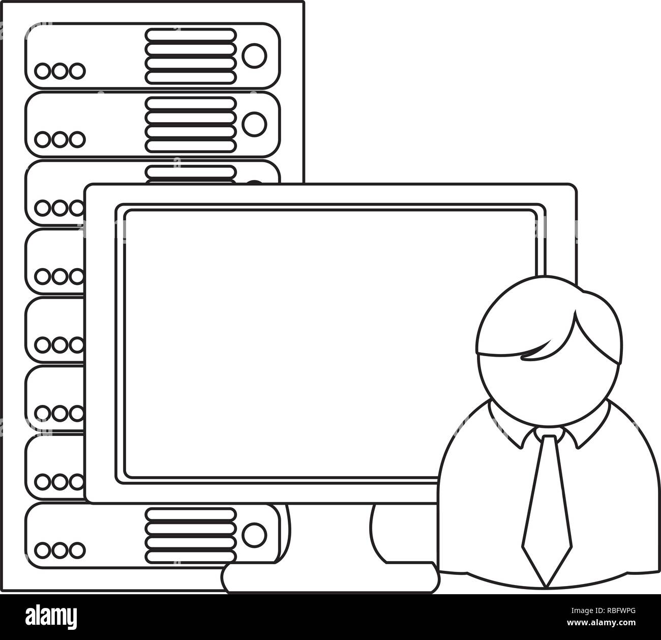 technology computing cartoon Stock Vector Image &amp; Art - Alamy