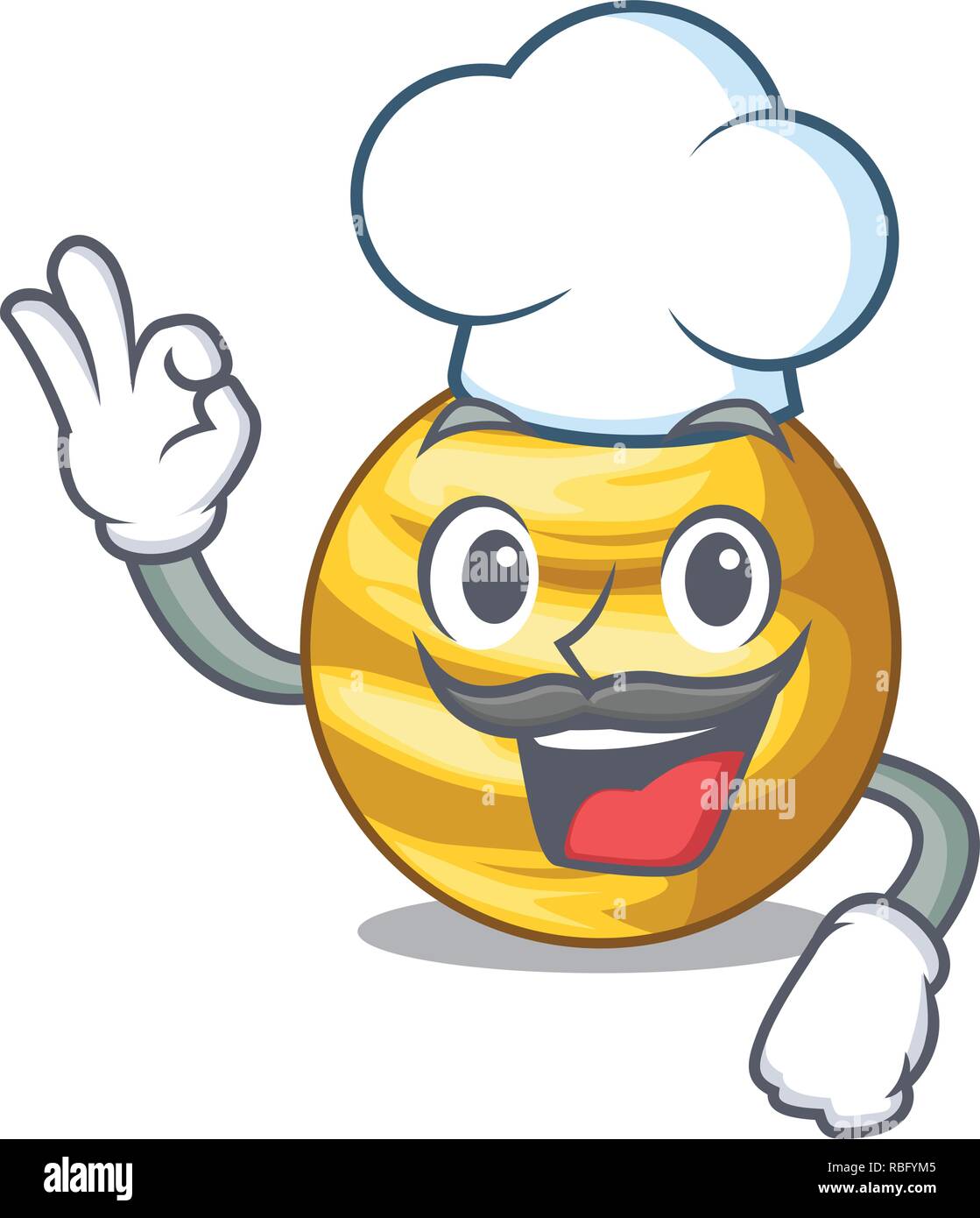 Chef planet ray venus above sky cartoon Stock Vector Image & Art - Alamy
