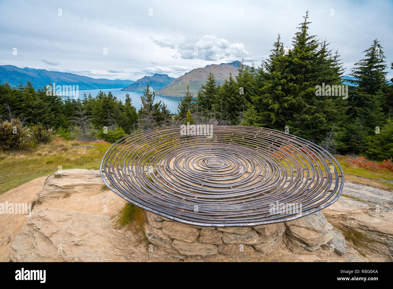 Basket of Dreams art installation on top of the Queenstown Hill, New  Zealand Stock Photo - Alamy