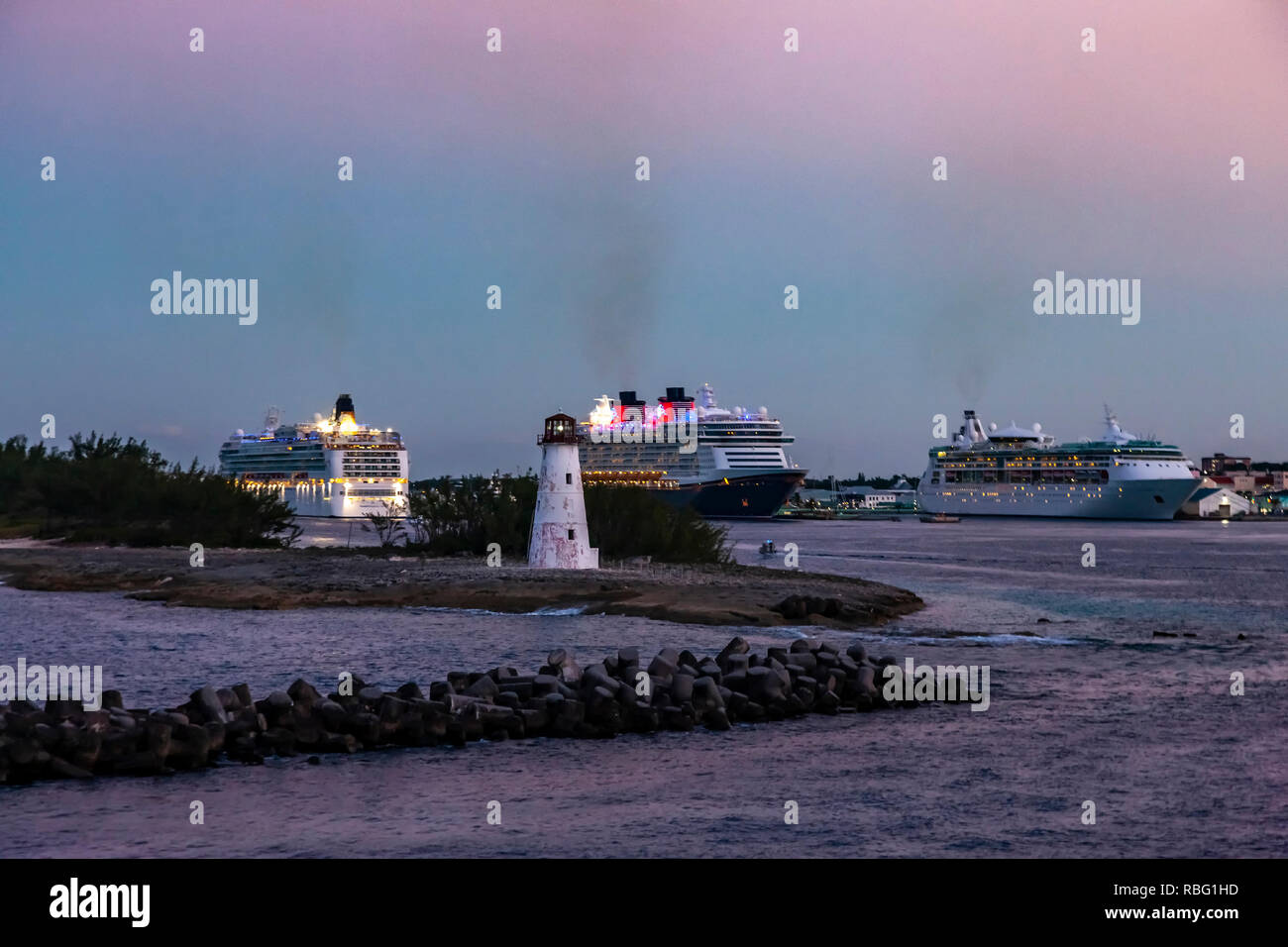 Prince George Wharf, Nassua Bahamas. Stock Photo