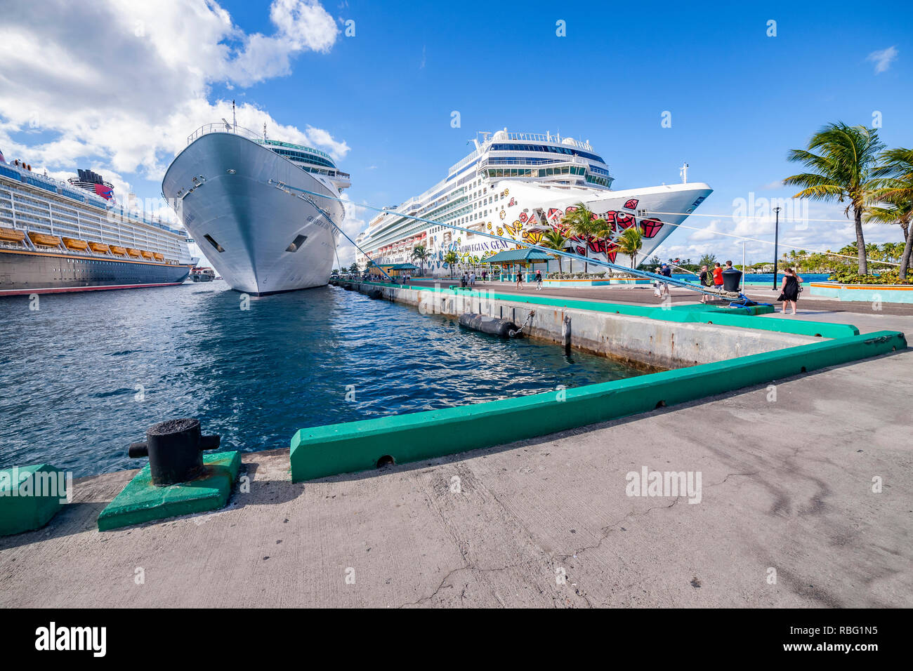 Prince George Wharf, Nassua Bahamas. Stock Photo