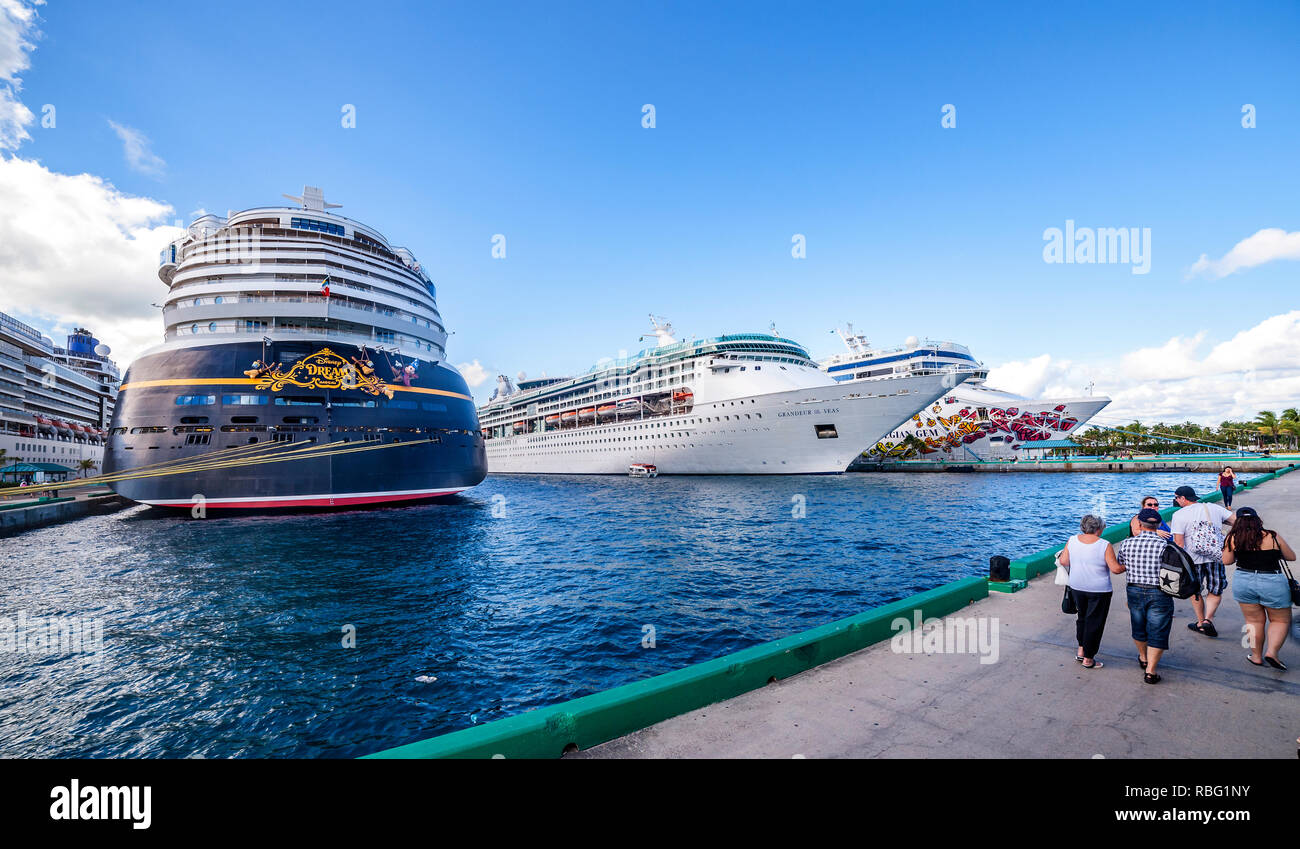 Prince George Wharf, Nassua Bahamas. Stock Photo