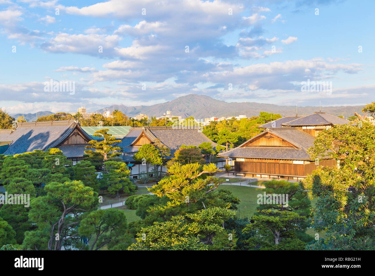 Ninomaru Garden in grounds of Nijo Castle in Kyoto Japan Stock Photo