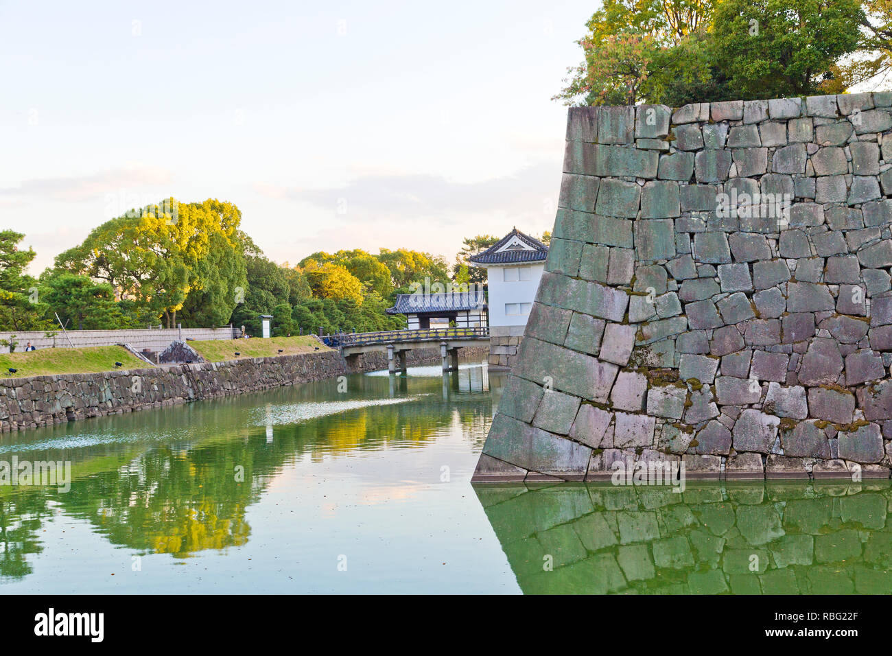 Fort of Nijo castle, Kyoto, Japan Stock Photo
