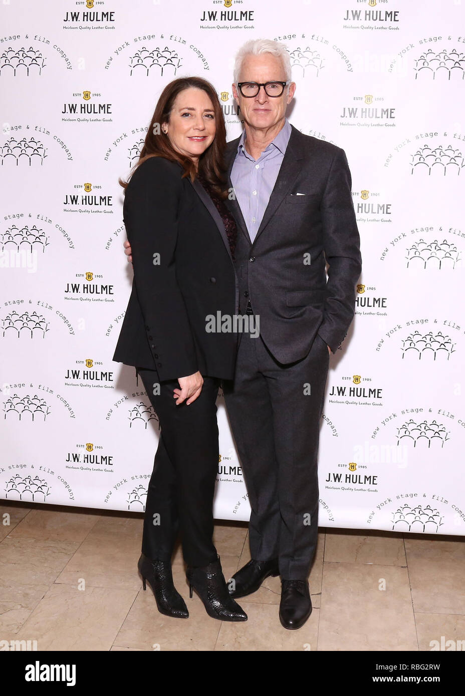 2018 New York Stage and Film Winter Gala held at the Plaza Hotel - Arrivals.  Featuring: Talia Balsam, John Slattery Where: New York, New York, United States When: 09 Dec 2018 Credit: Joseph Marzullo/WENN.com Stock Photo