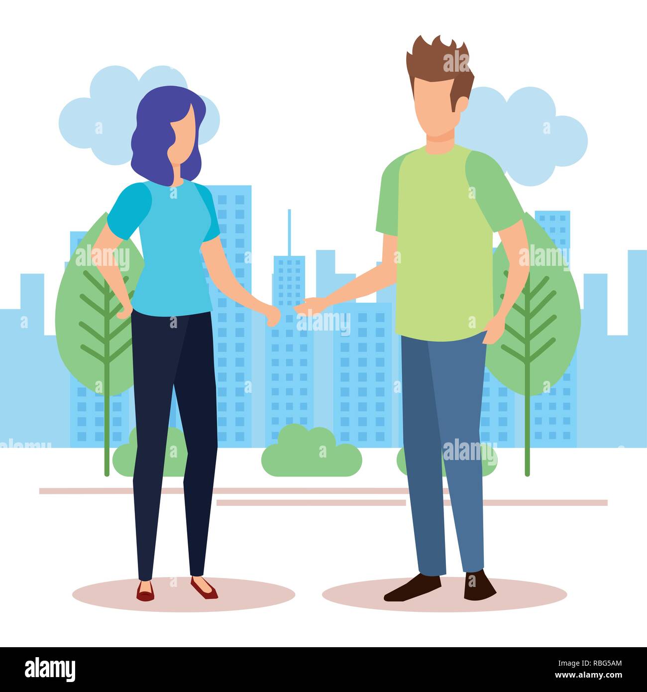 couple in the park avatars characters Stock Vector Image & Art - Alamy