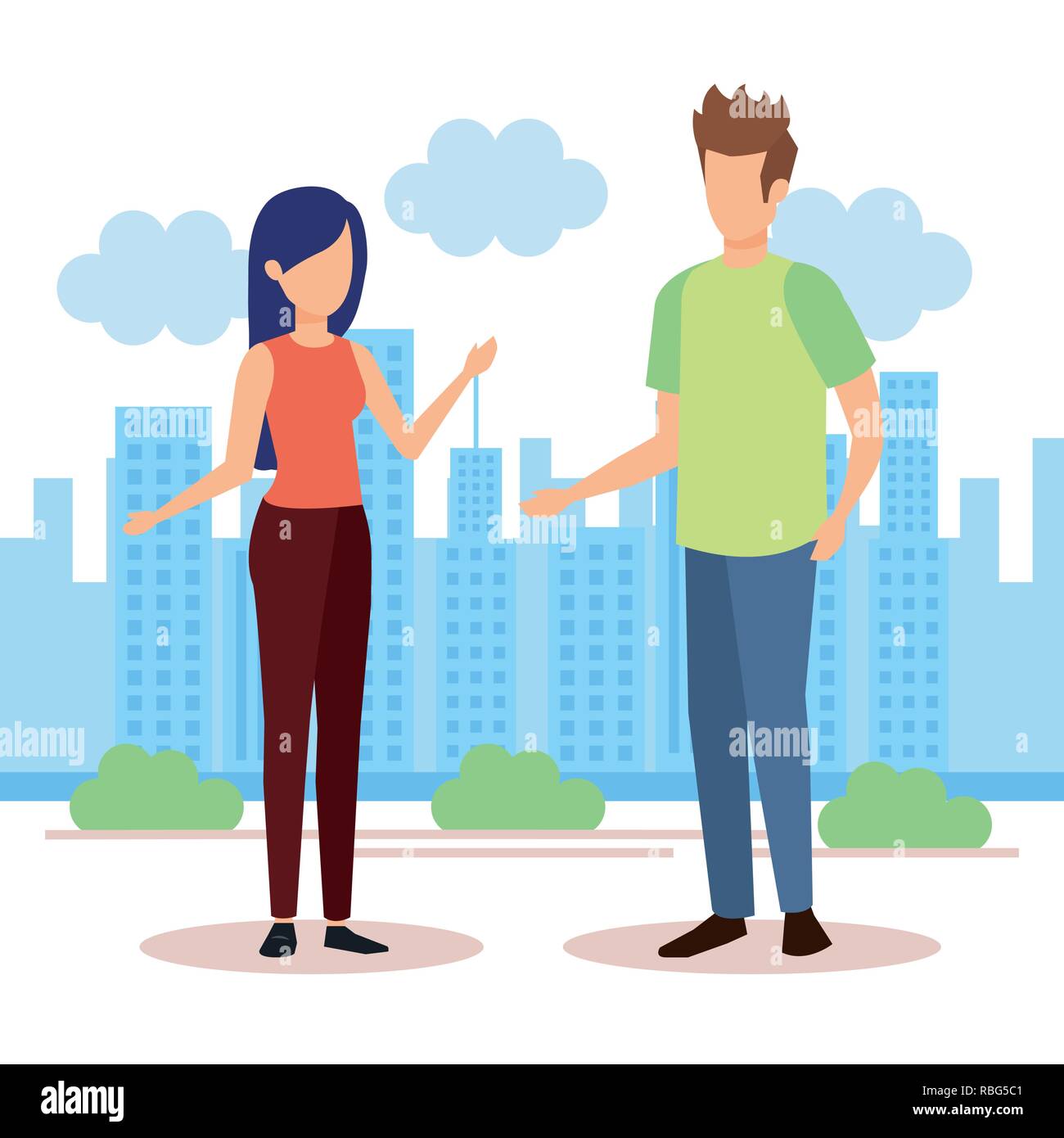 couple in the park avatars characters Stock Vector Image & Art - Alamy