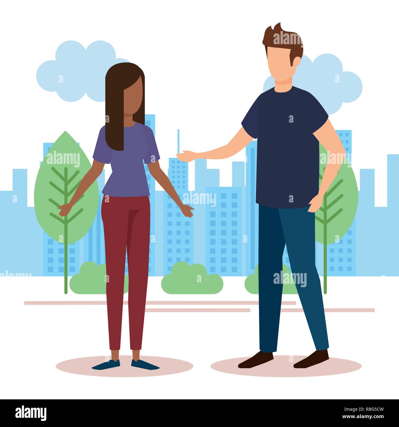 couple in the park avatars characters Stock Vector Image & Art - Alamy