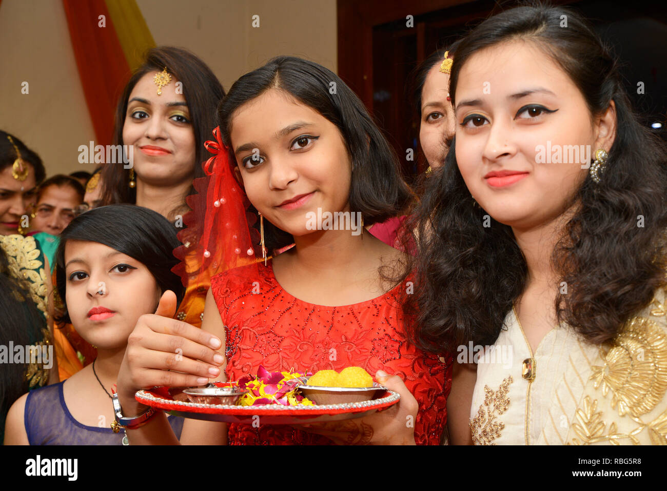 Traditional costume traditional indian greeting hi-res stock ...