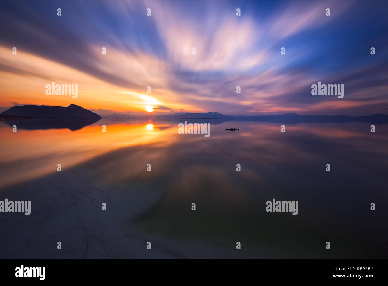The Sunset And Beautiful Scenery Of Lake Urmia West Azerbaijan Province The Sunset And Beautiful Scenery Of Lake Urmia West Azerbaijan Province