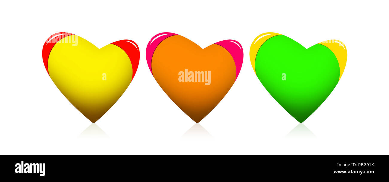 Colourful hearts hires stock photography and images Alamy