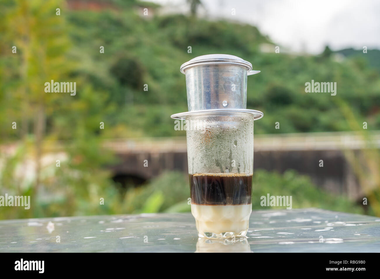 Vietnamese coffee Phin filter Stock Photo Alamy