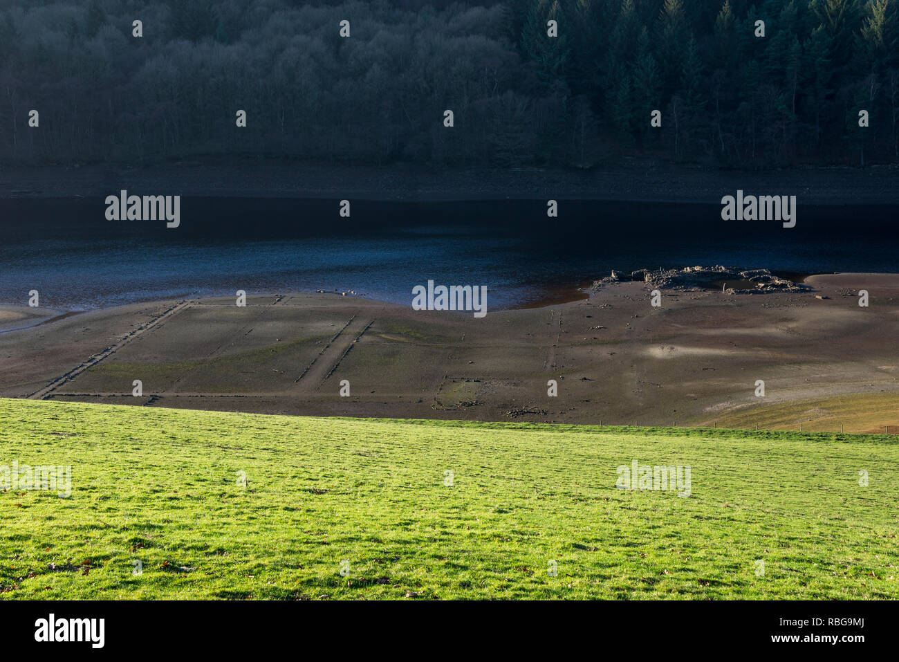 Site of Derwent village at Ladybower reservoir, Peak District national