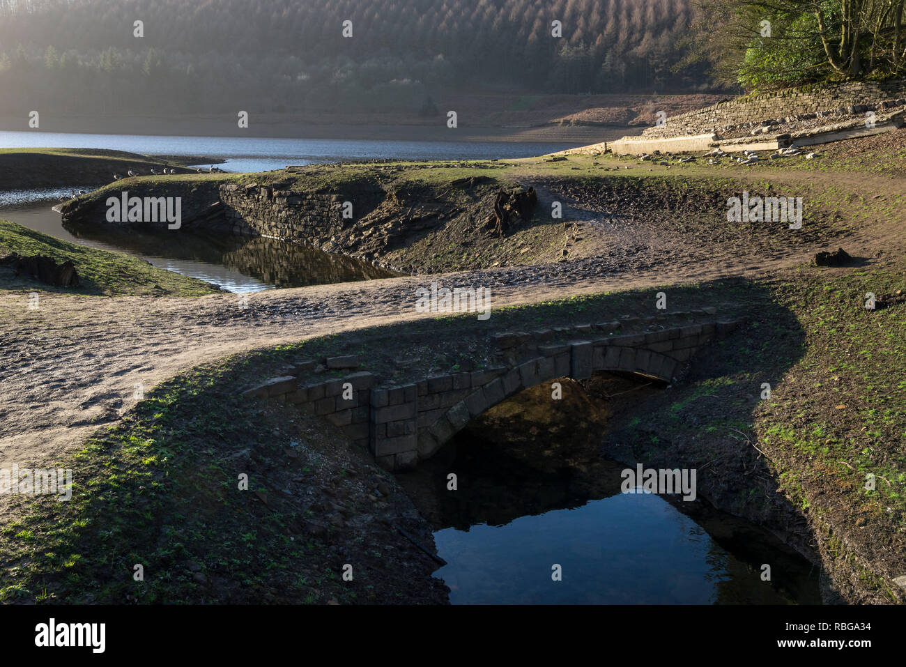 Site of Derwent village at Ladybower reservoir, Peak District national