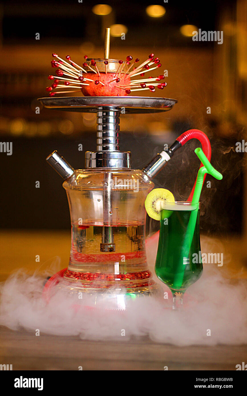 Hookah fruit and drink Stock Photo Alamy
