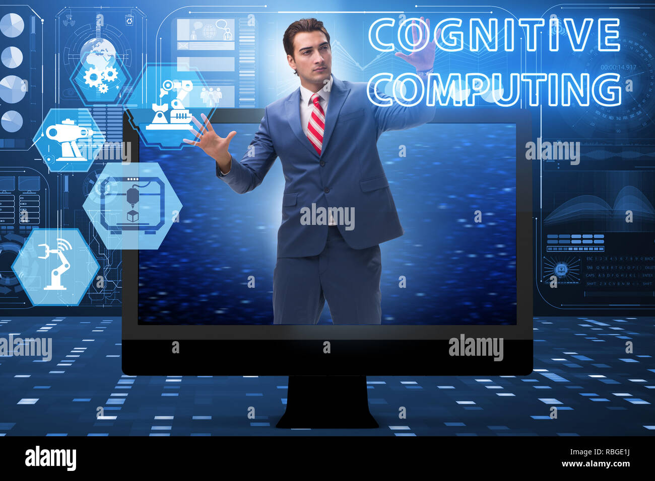 Cognitive computing concept as modern technology Stock Photo - Alamy
