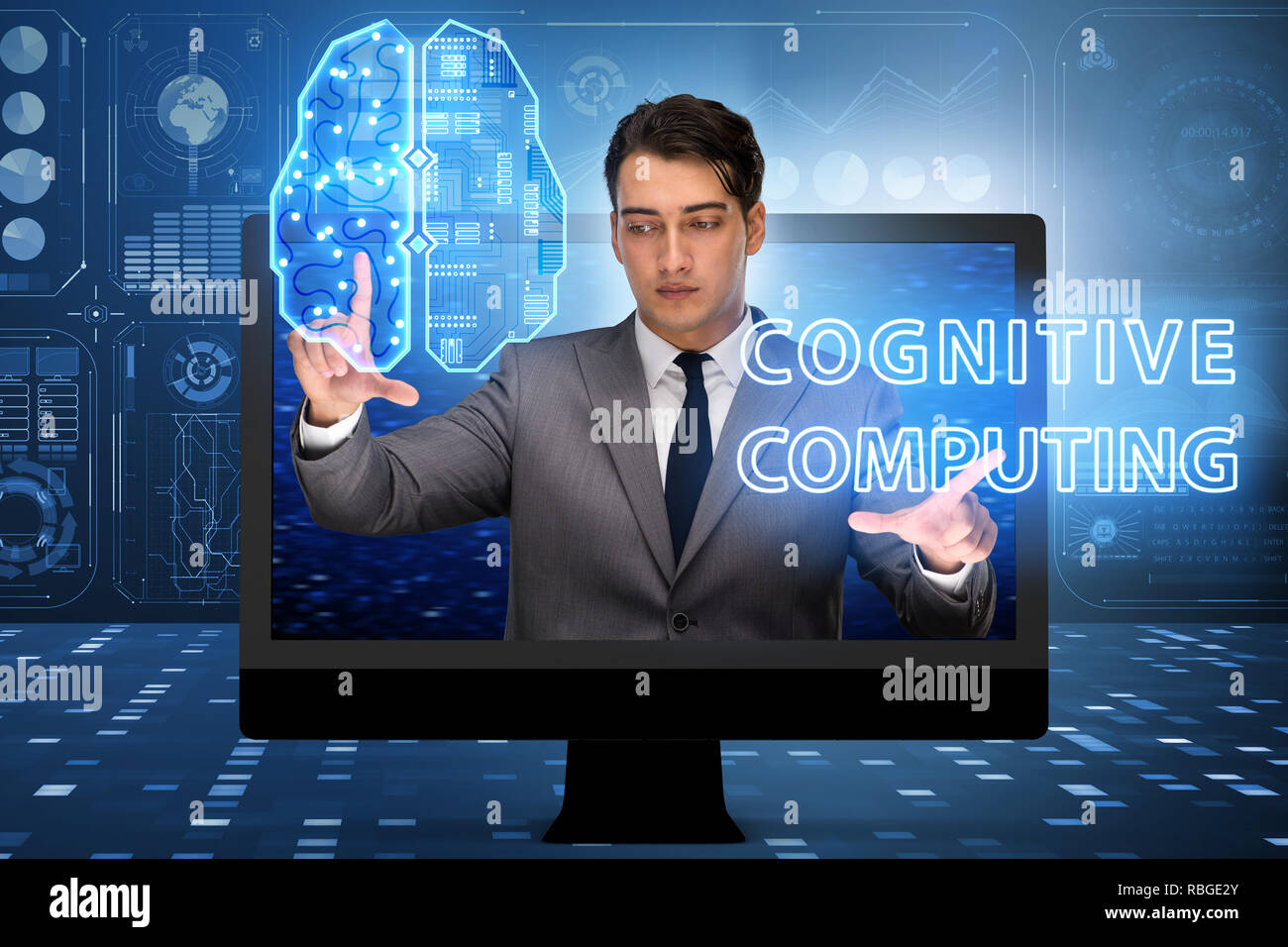 Cognitive computing concept as modern technology Stock Photo - Alamy