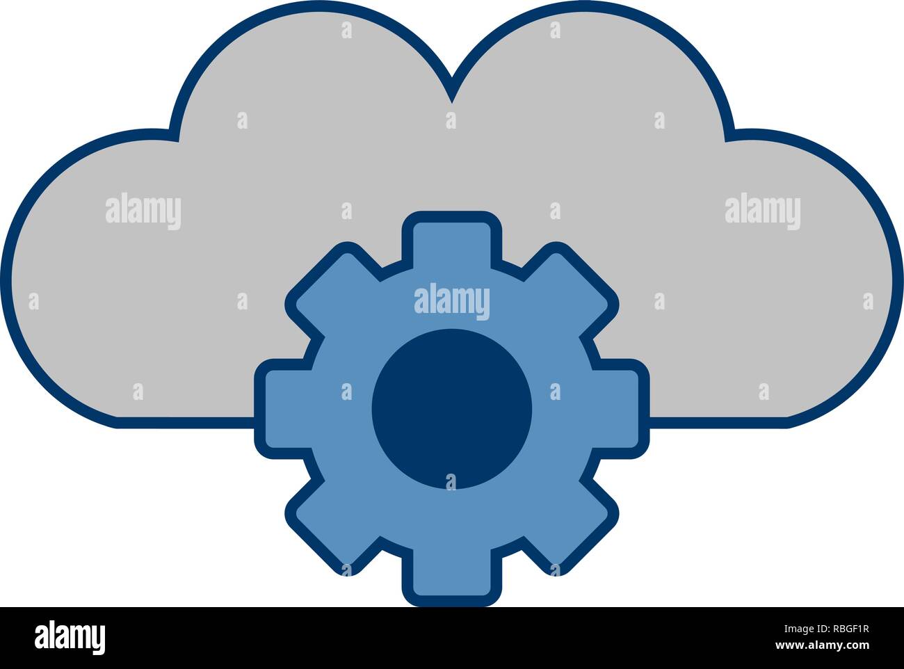Vector Cloud Settings Icon Stock Vector Image & Art - Alamy