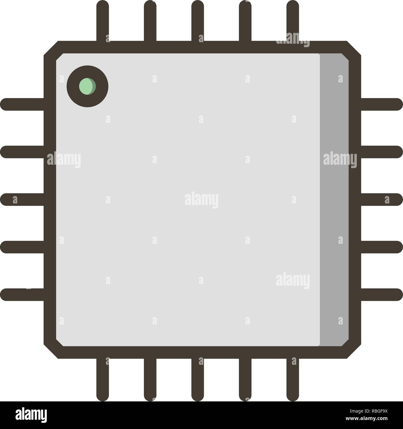 Illustration processor icon Stock Vector Images - Alamy