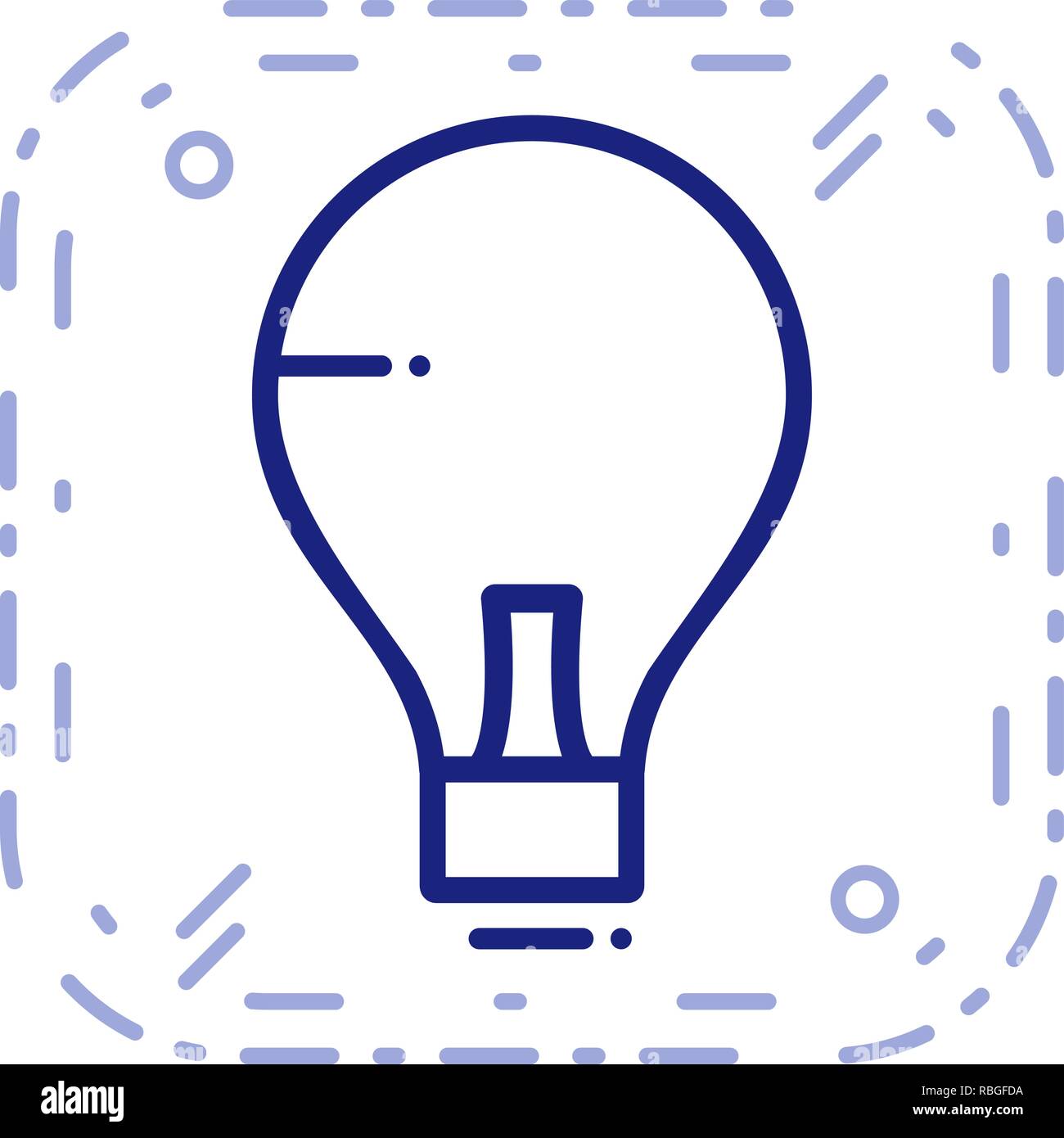 Vector Bulb Icon Stock Vector
