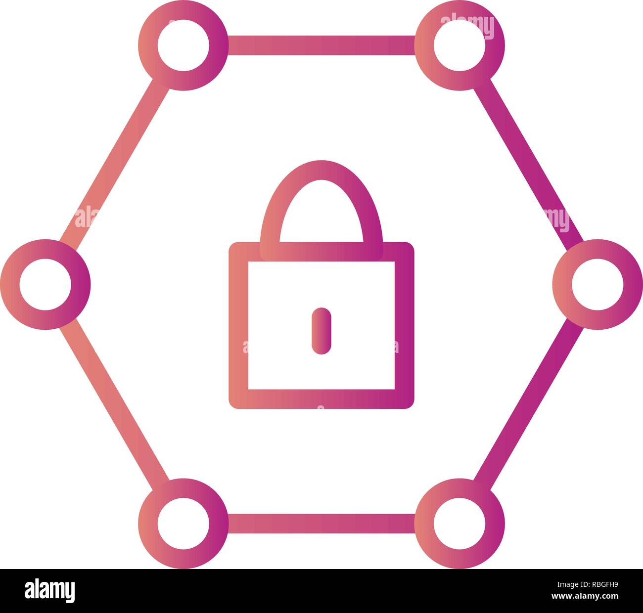 Vector Protected Network Icon Stock Vector Image & Art - Alamy